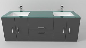 3D bathroom vanity