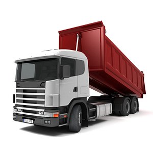 3D dump truck v-ray model