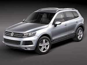 volkswagen touareg suv 3d model