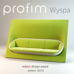 Office modern sofa profim wyspa 32 3-seat