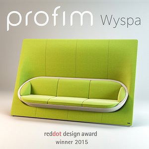 Office modern sofa profim wyspa 32 3-seat