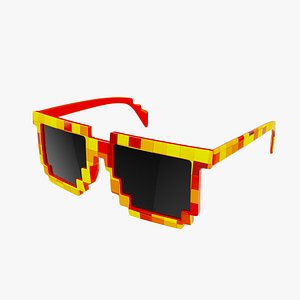 3D Pixel style sunglasses