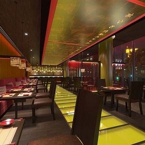 3D Asian Restaurant model