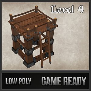 wood tower lvl 4 3d model