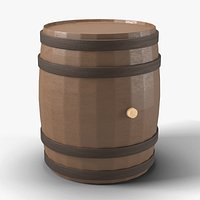 Wooden Rum Barrel with Iron Hoops and Bung - Pirate Tavern Prop