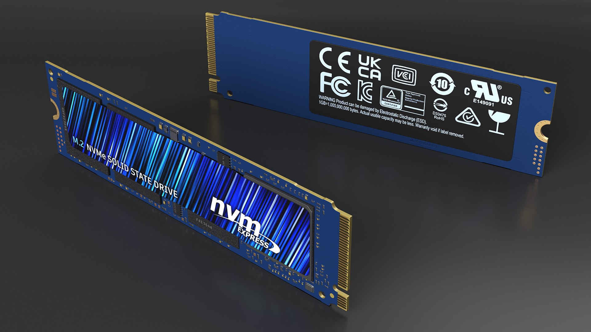 3D Model M2 NVMe SSD Blue 2 TB - TurboSquid 2145966