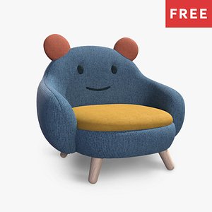 3D FREE Cute Little Armchair for Kid - KC001 model