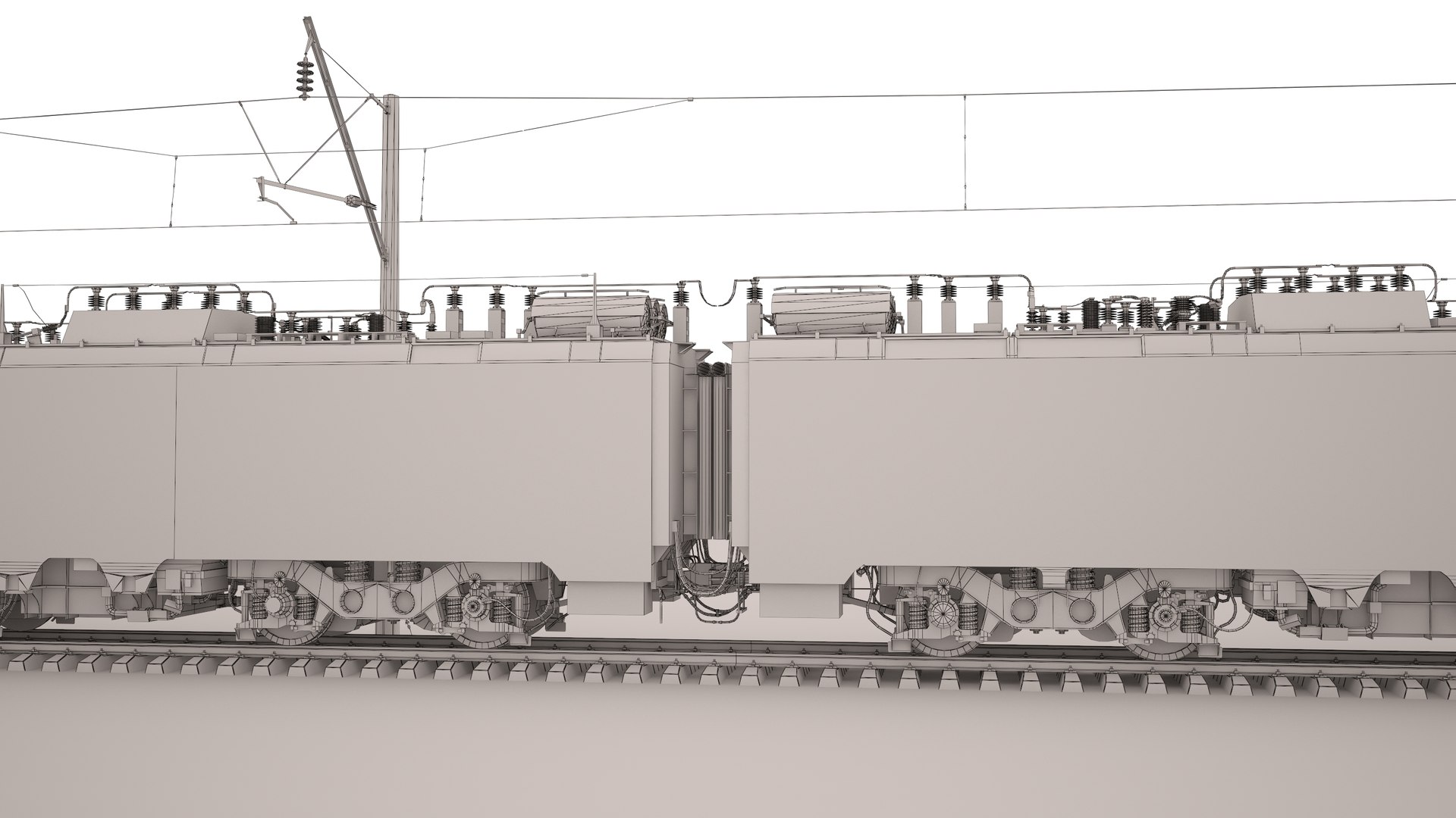 2es5 Freight Electric Locomotive 3d Max