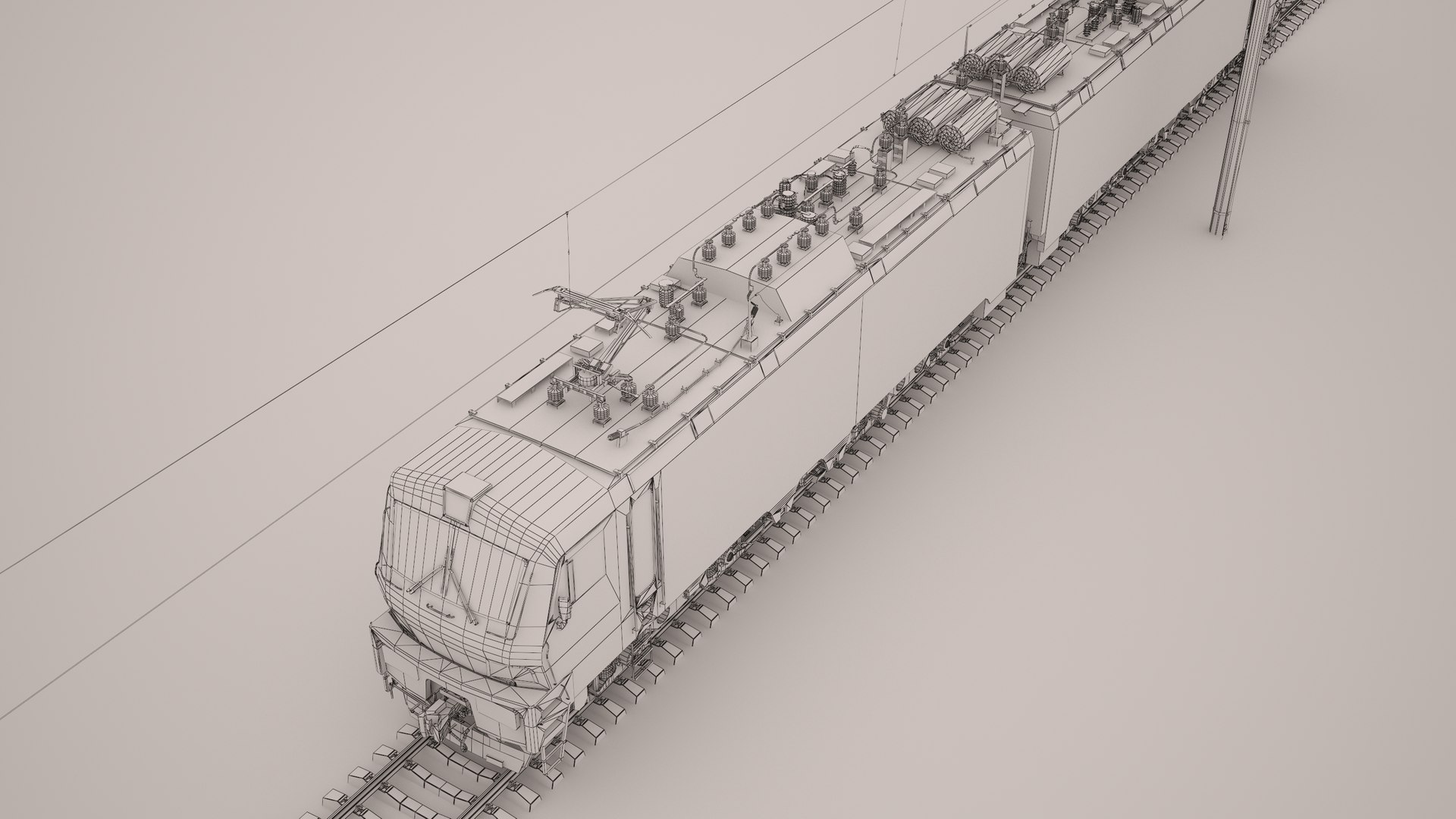 2es5 Freight Electric Locomotive 3d Max