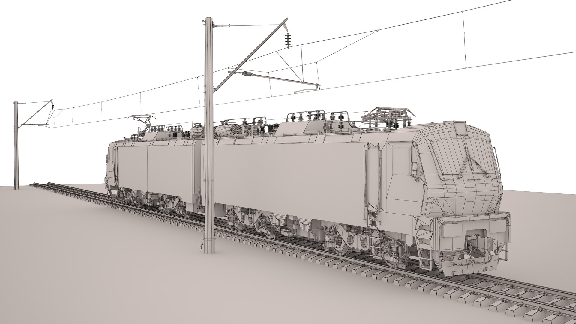 2es5 Freight Electric Locomotive 3d Max