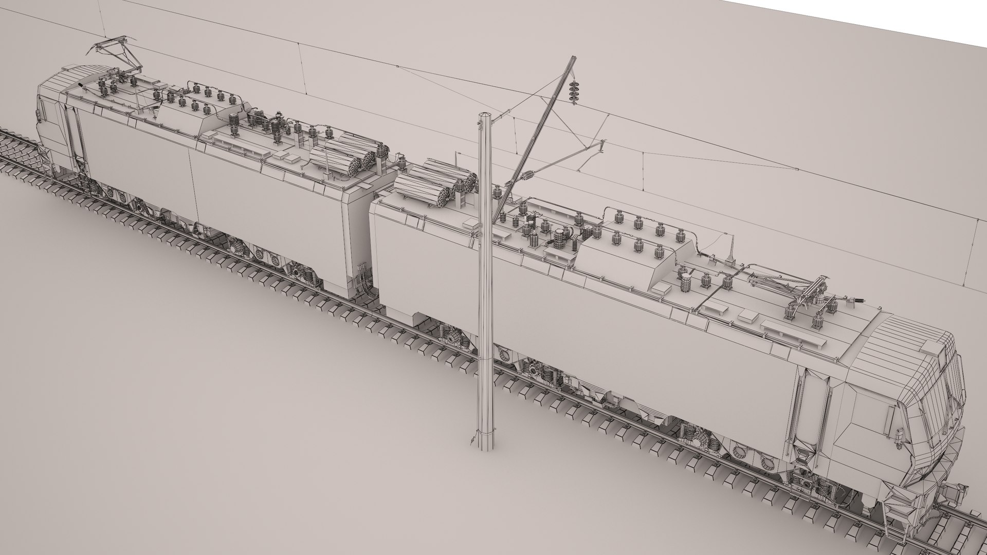 2es5 Freight Electric Locomotive 3d Max