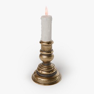 copper low candlestick 3D model