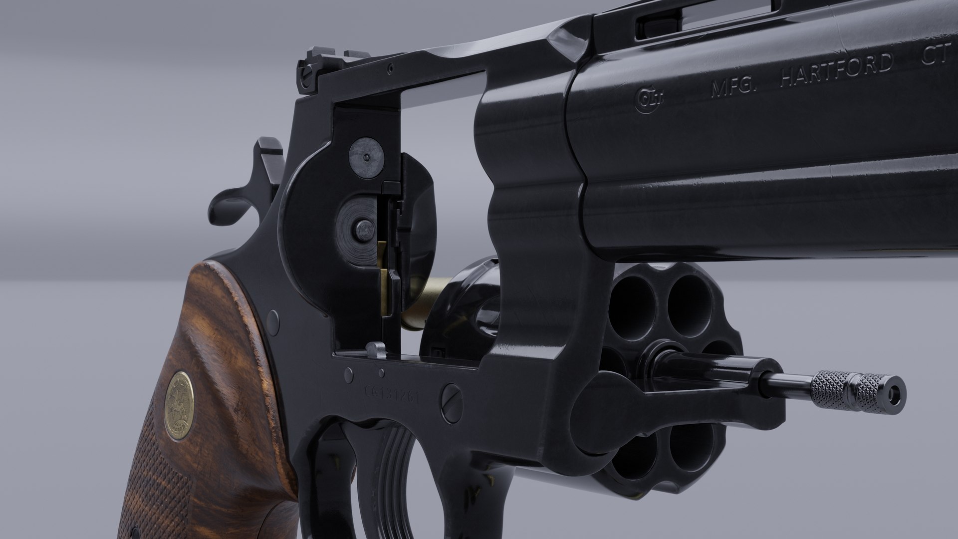 Colt Python 357 4 Inch Black 3D - TurboSquid 2035881