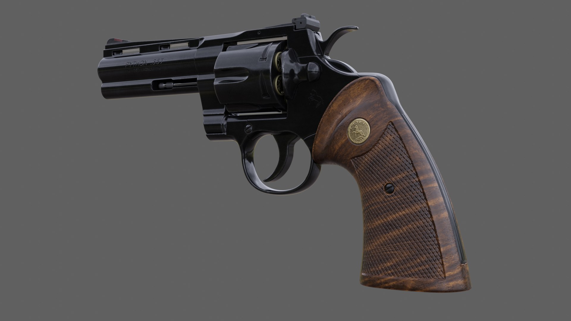 Colt Python 357 4 Inch Black 3D - TurboSquid 2035881