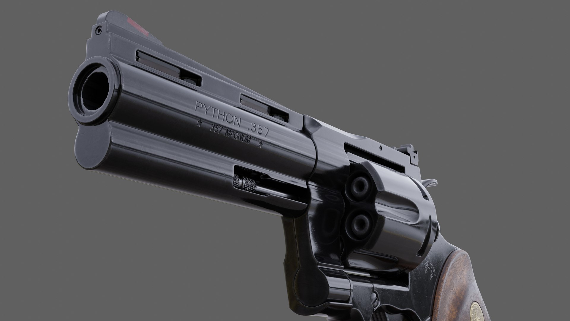 Colt Python 357 4 Inch Black 3D - TurboSquid 2035881