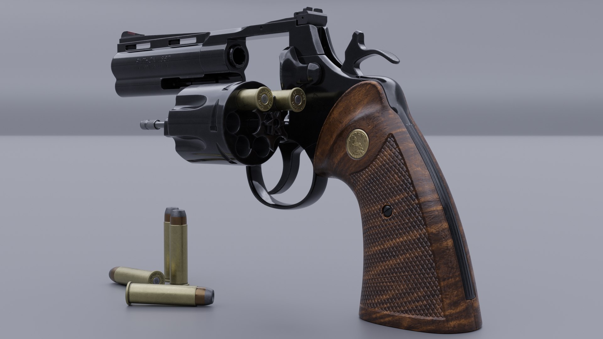 Colt Python 357 4 Inch Black 3D - TurboSquid 2035881