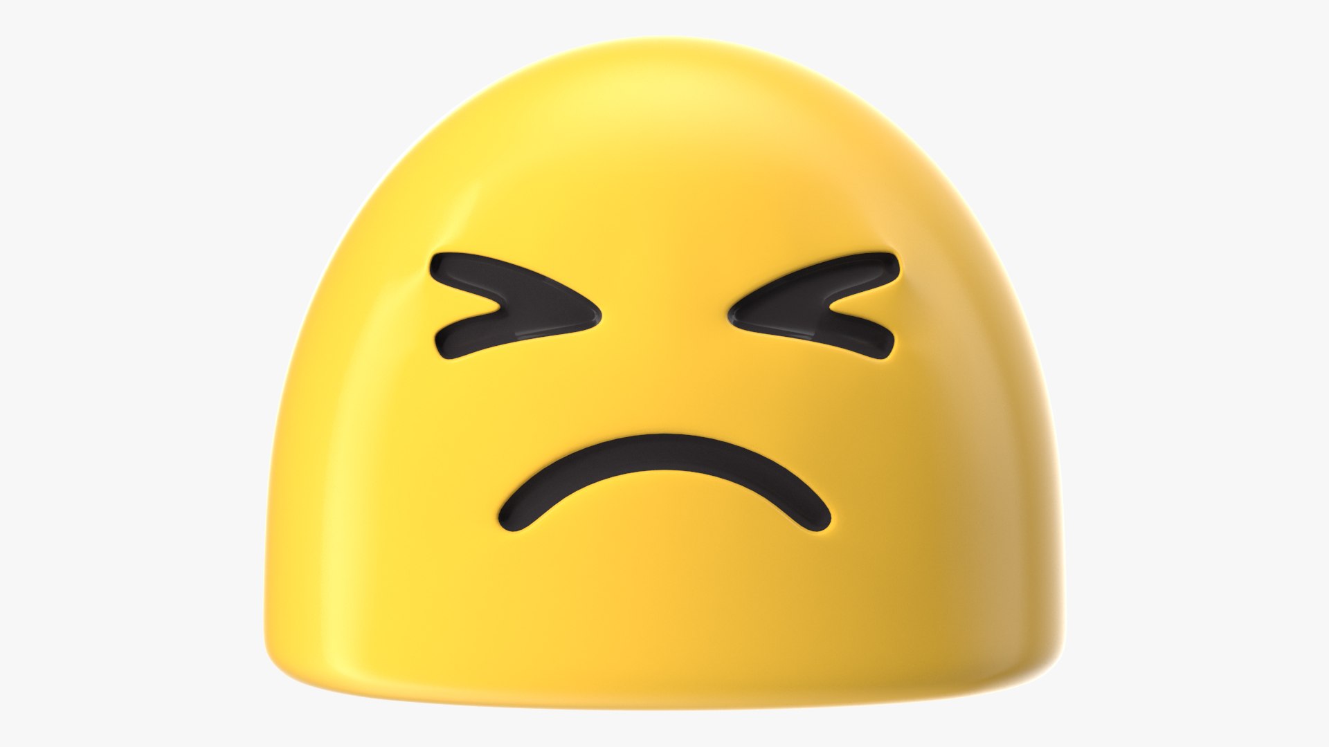 Persevering Face Android Emoji 3D model preview