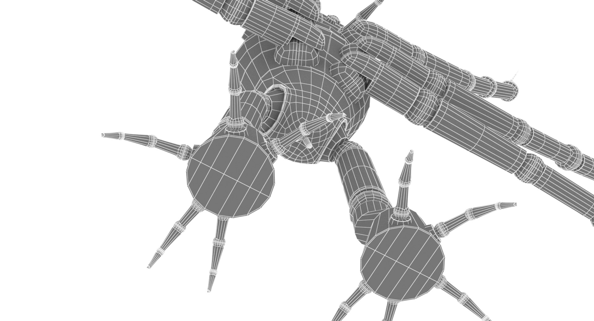 3D robot spider bot https://p.turbosquid.com/ts-thumb/T3/SyA1GX/dFEurlmL/wireframe_05/jpg/1501335896/1920x1080/fit_q87/65bb2fe77949f0e1050d25e2e0dcabc6c4c5e8b4/wireframe_05.jpg