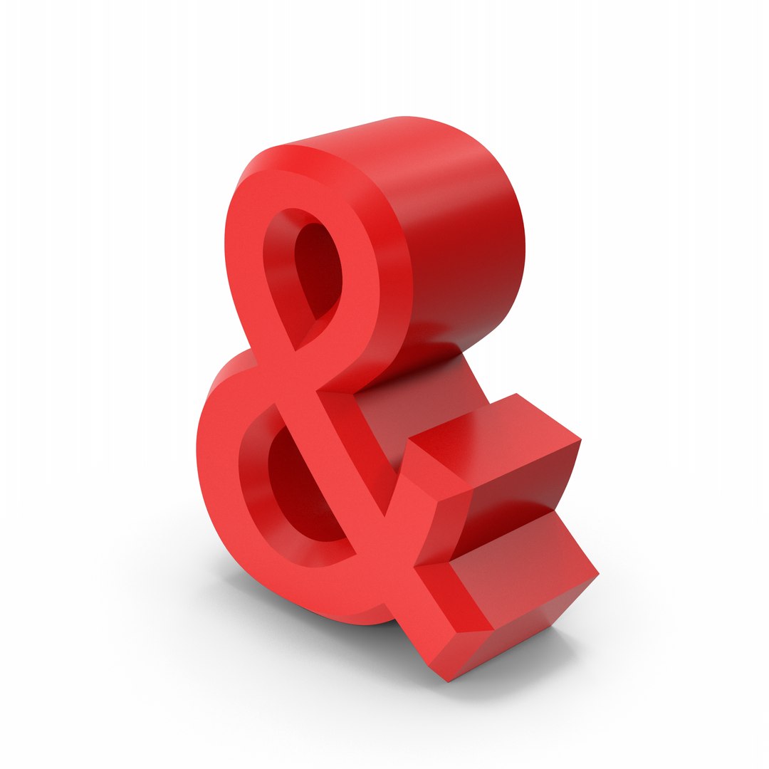 Red Ampersand 3D Model - TurboSquid 2259404