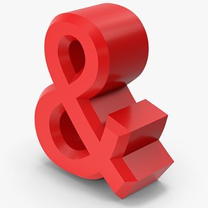 Red Ampersand 3D model