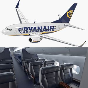 3D boeing 737-600 interior ryanair