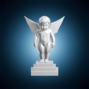Art Deco Cherub Figure 3D Print Model model