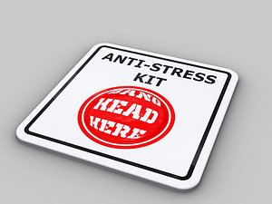 3D Anti Stress Kit Sign model