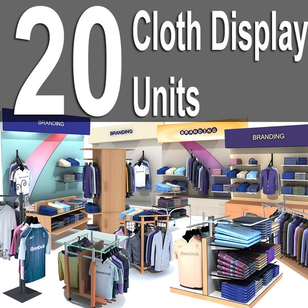 3d model fashion display units 20