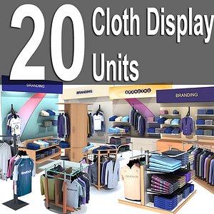 20 low poly cloth display furniture