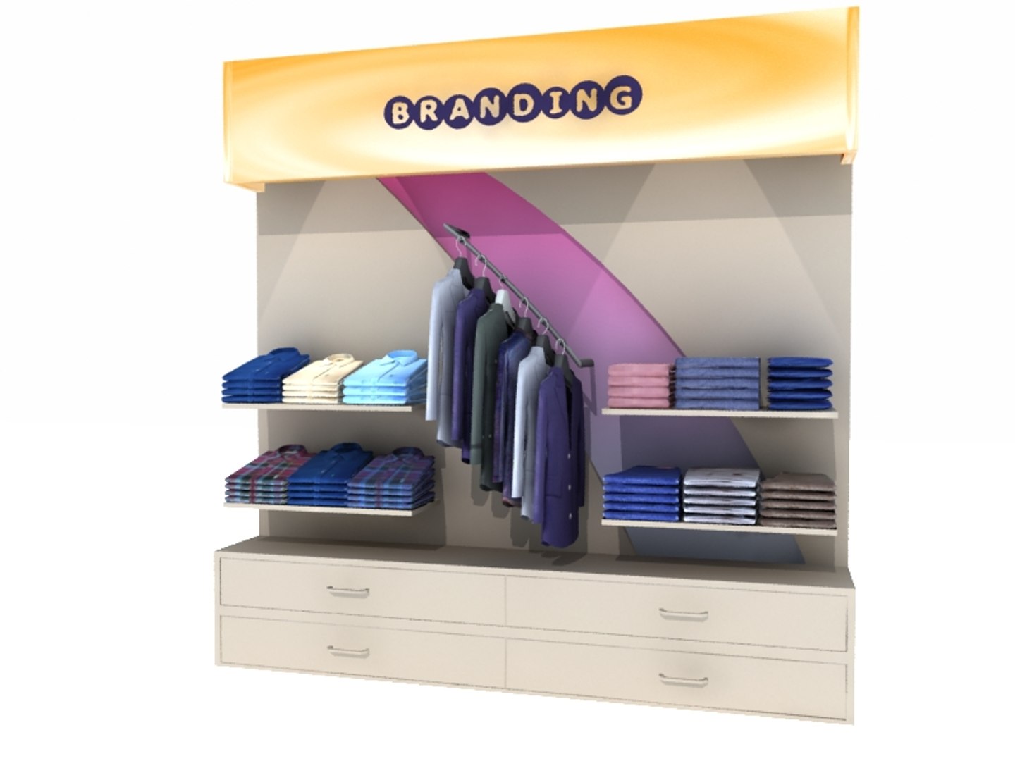 3d Model Fashion Display Units 20