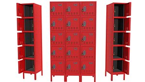 3D School Gym Locker model