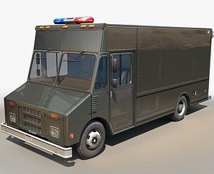 3D step van unlettered police swat
