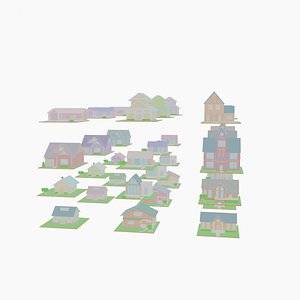cartoon house 3D model