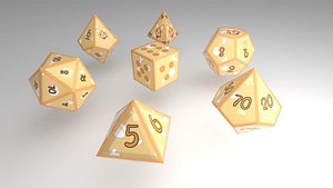 Corgi Low Poly Dice 3D model