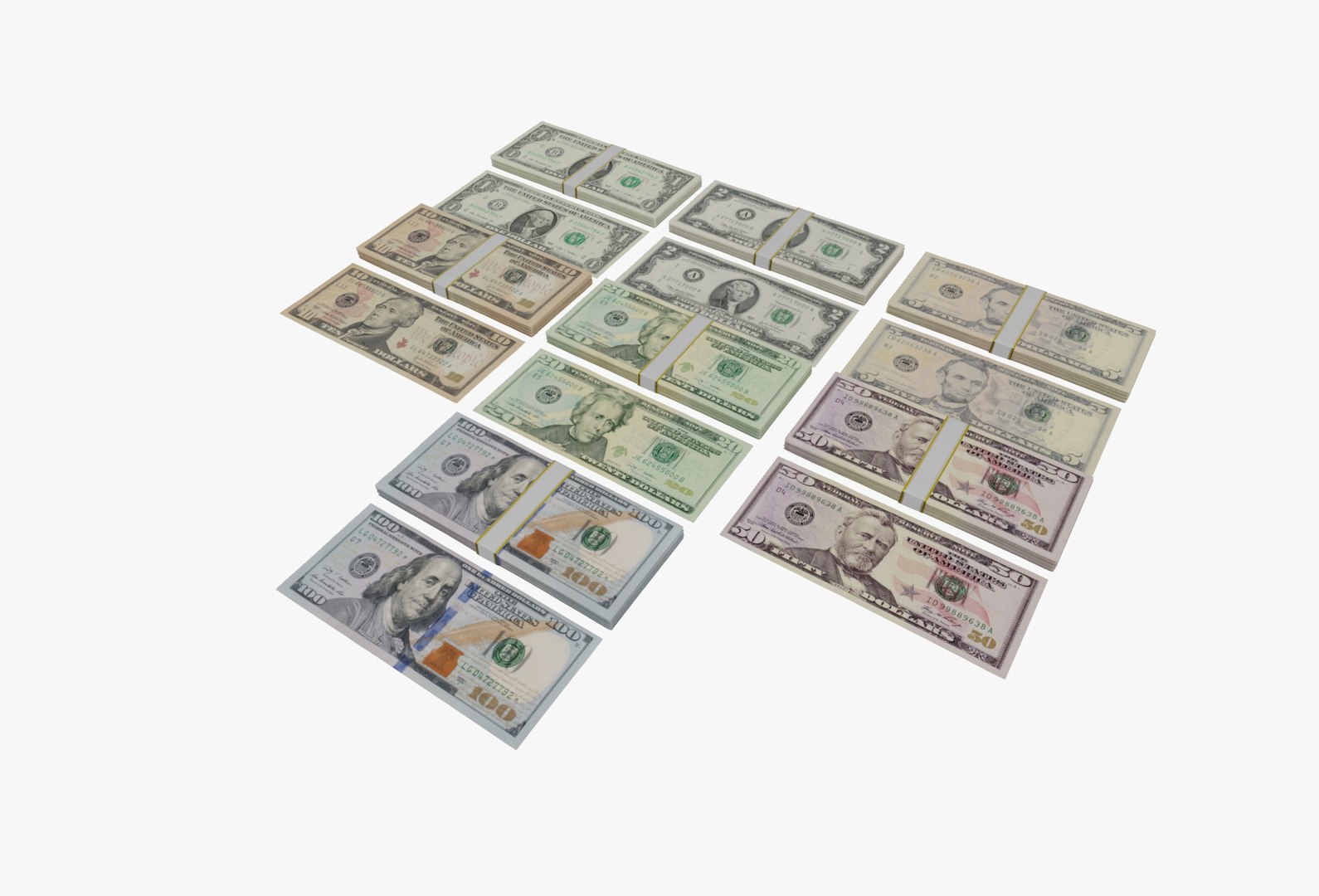 Banknotes Dollar Model - TurboSquid 1917762