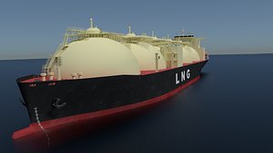 LNG Carrier Ship Lowpoly