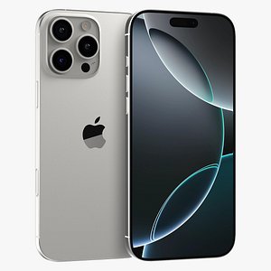3D Apple iPhone 16 Pro Max White Titanium
