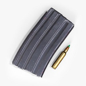 AR-15 Alloy Magazine 20-Round 3D model