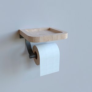 3D model Wooden Toilet Paper Stand