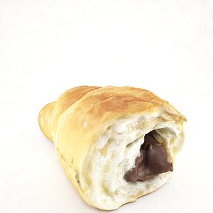 3d model croissant cut
