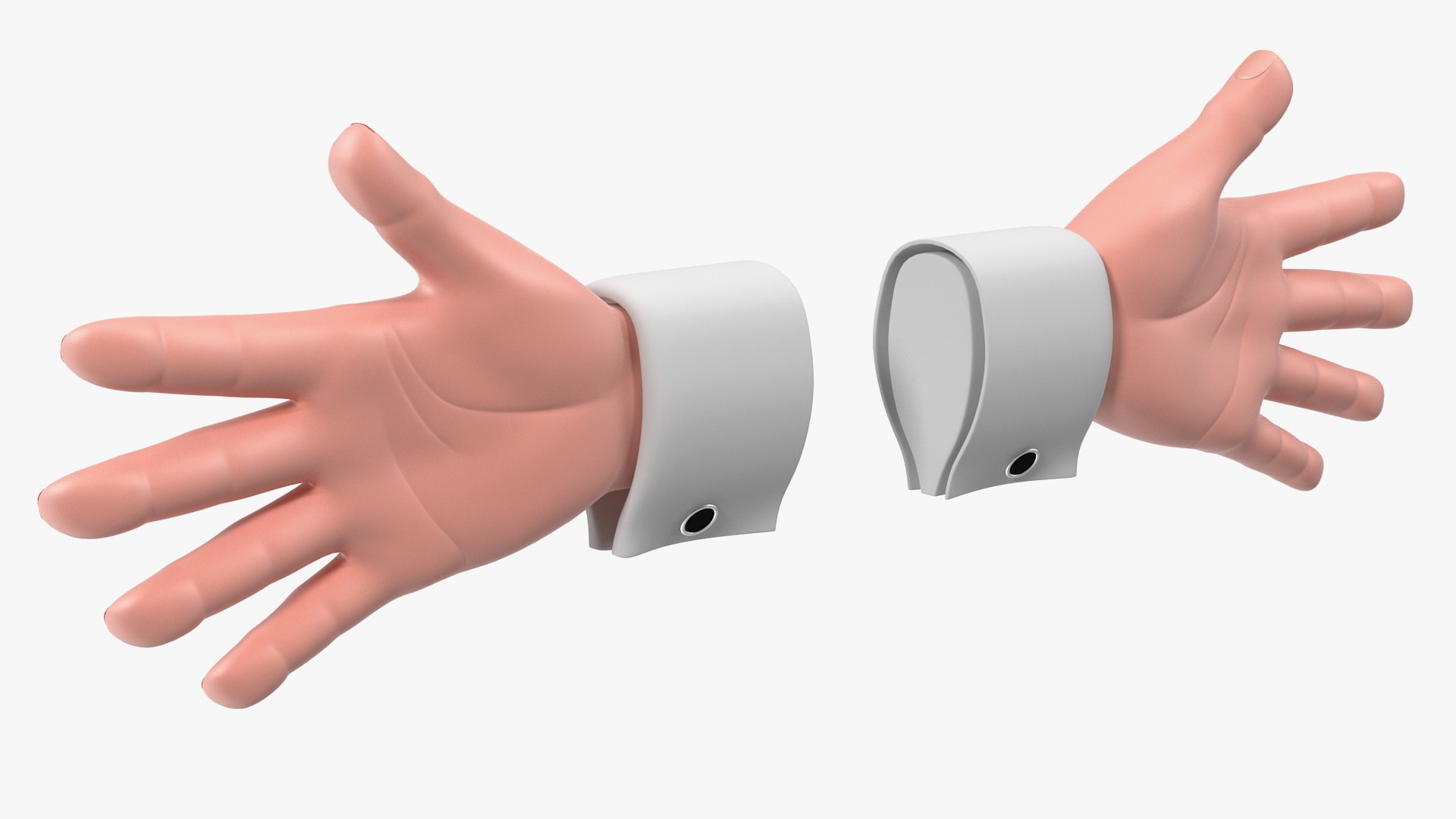 Cartoon Man Hands Rigged for Maya 3D model preview