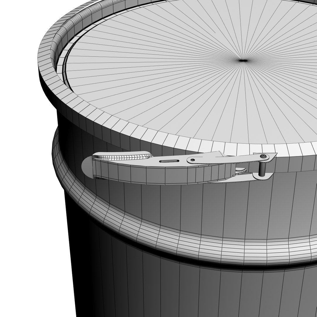 Tapered metal barrel rings model - TurboSquid 1361312