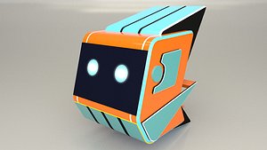 Game Character Robot Head 3D model