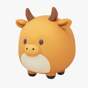 3D Balloon-style 3D Character-Ox