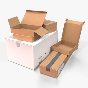 Cardboard Box Collection - Low Profile Set