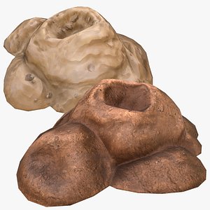 Pile of Earth Stylized Archaeological Excavation Treasures