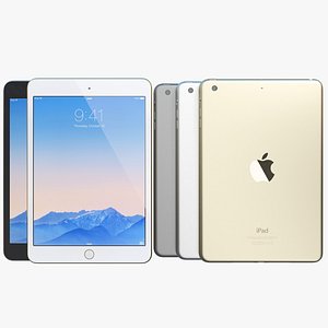 3d realistic apple ipad mini model