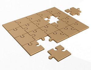 3D Golden Jigsaw Puzzle 03