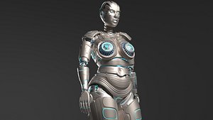 Lady Robot Rigged