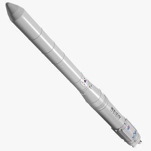 south korean rocket kslv 3D
